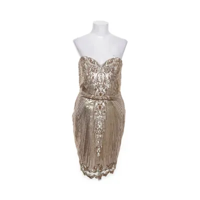 Cocktailklänning (Beige, Guldfärgad) från Goddiva Polyester