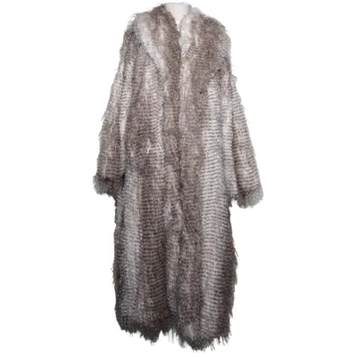 Coat (Gray, White) from Fhillinuo Polyester