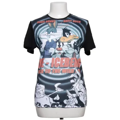T-shirt (Black, White, Multicolored) from Iceberg Elastane, Viscose