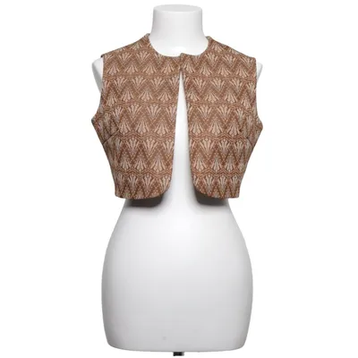 Gilet (Bruin, Beige) van Crimplene