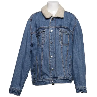 Gevoerde spijkerjas (Blauw) van Pull & Bear Katoen, Polyester