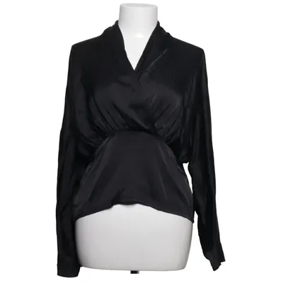 Slå-om bluse (Sort) fra Vicolo Elastan, Viscose
