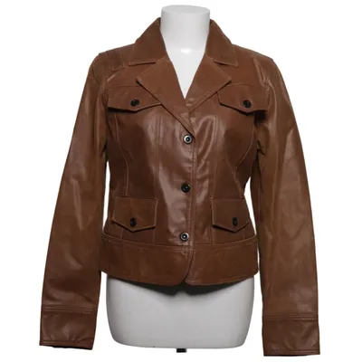 Leather jacket (Brown) from Woman by Halens Leather, Polyester