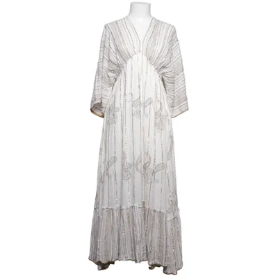 Jurk (Wit, Goud) van Boho Viscose