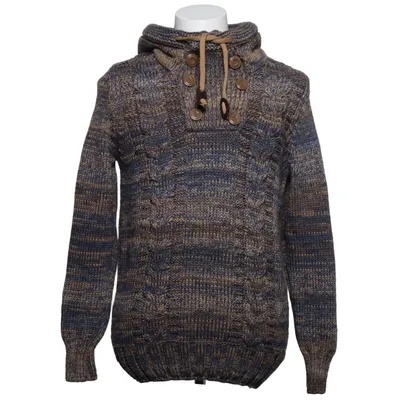 Hoodie (Blue, Multicolored) from Leif Nelson Acrylic, Wool