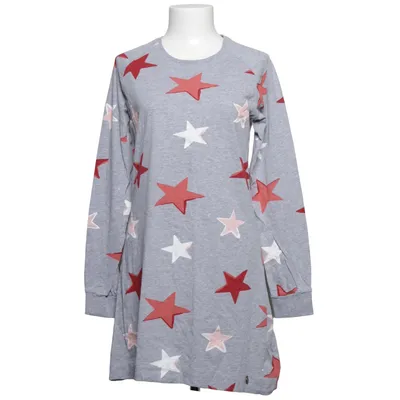 Jurk (Grijs, Rood, Wit) van Rebelle Katoen, Polyester