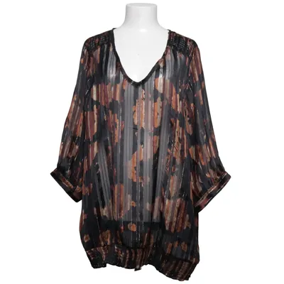 Blouse (Black, Brown, Multicolored) from Zizzi Metallic fiber, Polyester