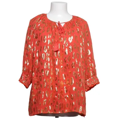 Blouse (Red, Gold) from Manoush Metallic fiber, Polyester, Silk