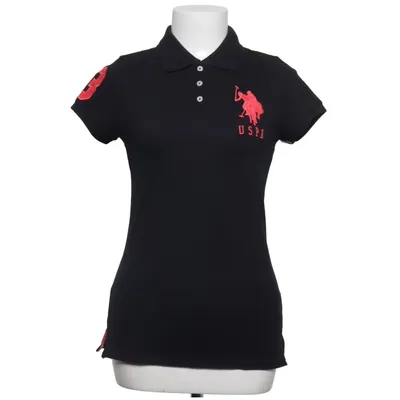 Pikétröja (Svart, Röd) från U.S. Polo Assn. Bomull, Elastan