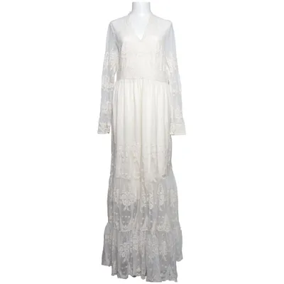 Abendkleid (Weiß) von YAS Baumwolle, Elasthan, Polyamid, Polyester