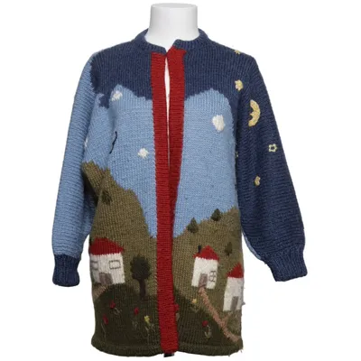 Cardigan (Blue, Green, Multicolored) from Handmade Wool
