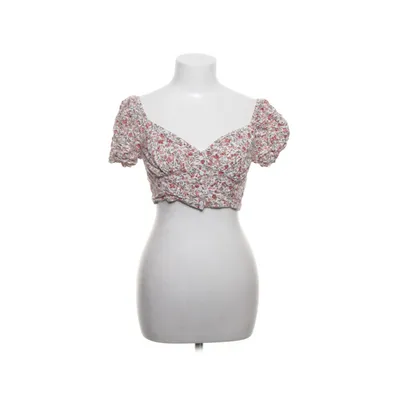 Crop top (White, Multicolored) from Copperose Viscose