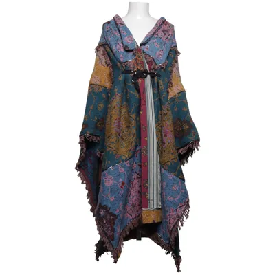 Poncho (Blue, Multicolored) from Zara Atelier