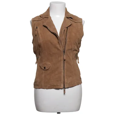 Leather vest (Brown) from Blaumax Cotton, Leather