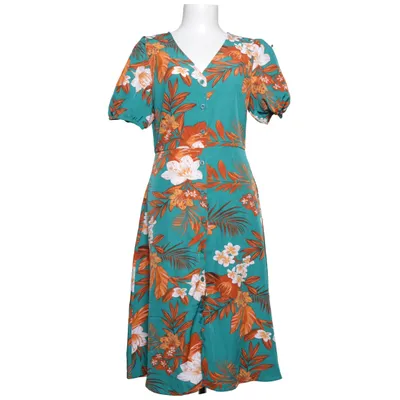 Skjortklänning (Grön, Orange, Vit) från Emery Rose Elastan, Polyester