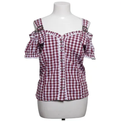 Blouse (Rouge, Blanc) de Fuchs Trachtenmoden Coton, Polyester