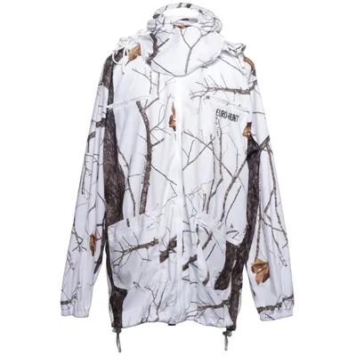 Hoodie (White, Brown) from Euro Hunt Polyester