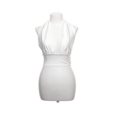 Haltertop (Wit) van Gina Tricot Elastaan, Polyester