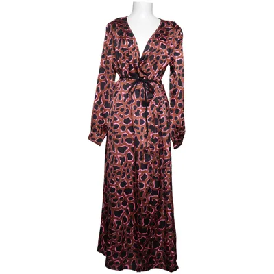 Långklänning (Rosa, Brun, Svart, Flerfärgad) från Object Polyester