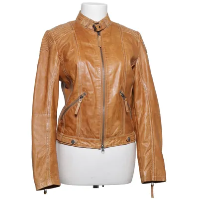 Läderjacka (Brun) från Gipsy Bomull, Skinn, Polyester
