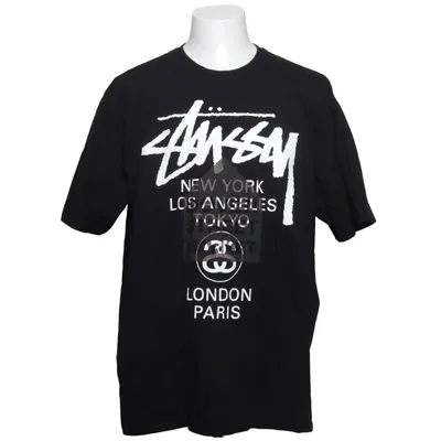 T-shirt (Black) from Stüssy Cotton