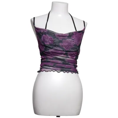 Crop top (Lila, Svart) från Urban Outfitters Elastan, Polyester