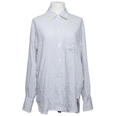 Chemise (Bleu, Blanc) de Victoria Beckham Soie, Viscose