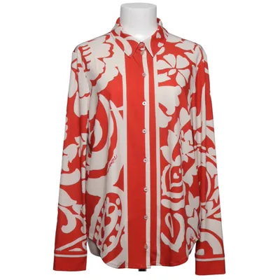 Blouse (Rood, Beige) van Oui Elastaan, Polyester
