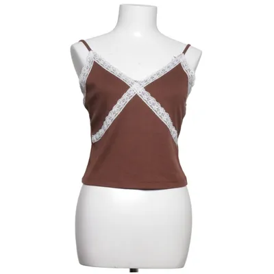 Crop top (Brun, Hvid) fra Bik Bok