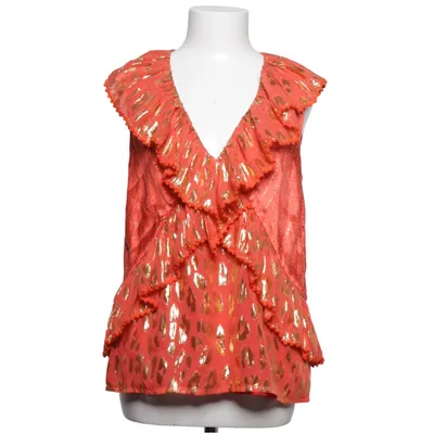 Haut (Rouge, Or) de Manoush Fibre métallique, Polyester, Soie