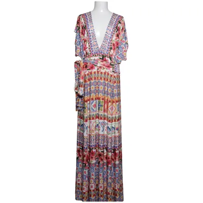 Maxi dress (Blue, Red, Multicolored) from Bodyflirt Boutique Elastane, Polyester