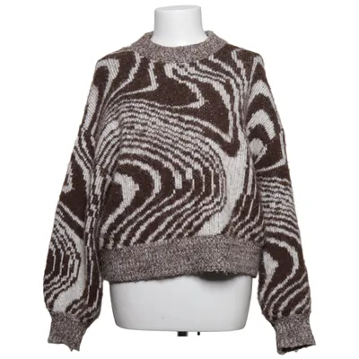 Sweater (Brun, Hvid) fra Pieces Akryl, Elastan, Genanvendt polyester