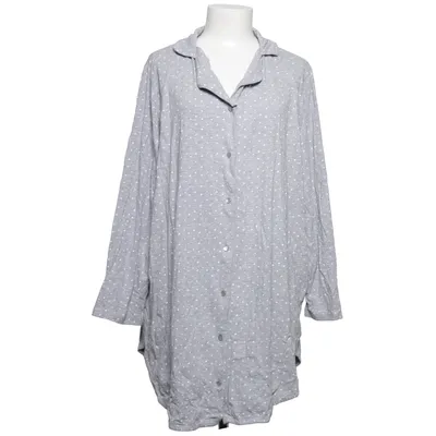Pyjamasskjorte (Grå, Hvid) fra ICA I Love Eco Elastan, Økologisk bomuld, Viscose