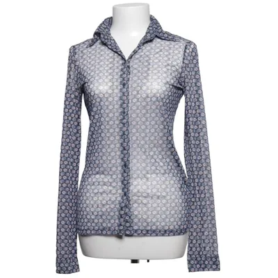 Blouse (Blue, White) from Yaya Collection Elastane, Polyester