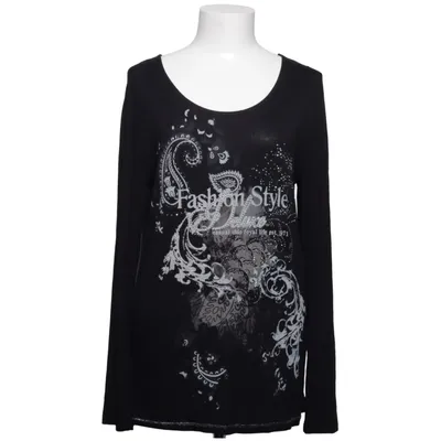 T-shirt à manches longues (Noir) de Venturini Élasthane, Viscose