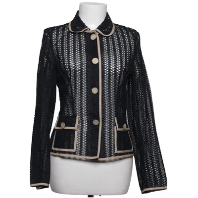 Cardigan (Noir, Beige) de Rena Lange Coton, Polyester, Soie