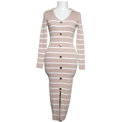 Robe (Beige, Blanc) de Moocci Nylon, Viscose