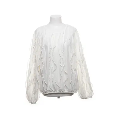 Bluse (Hvid) fra KappAhl Bomuld, Elastan, Polyester