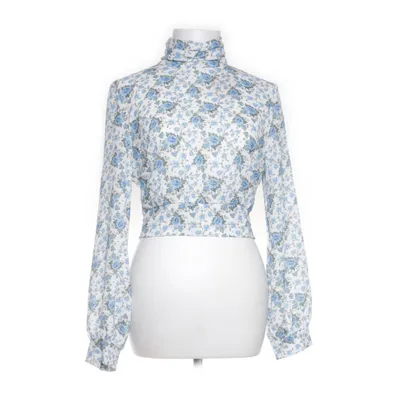 Crop top (Vit, Blå, Flerfärgad) från Boohoo Elastan, Polyester