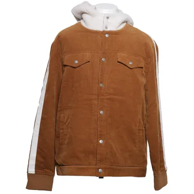 Fodrad jeansjacka (Brun, Vit) från Bershka