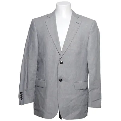 Blazer (Gray, White) from Cavaliere Cotton, Linen, Viscose