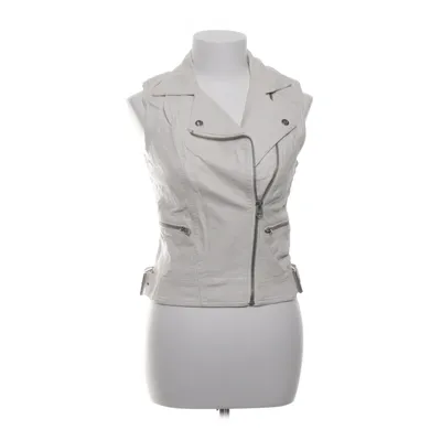 Bikerväst (Vit) från Topshop Bomull, Polyester