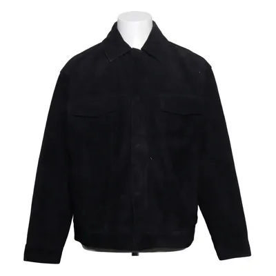 Leren jack (Zwart) van Topman Leer, Polyester, Viscose
