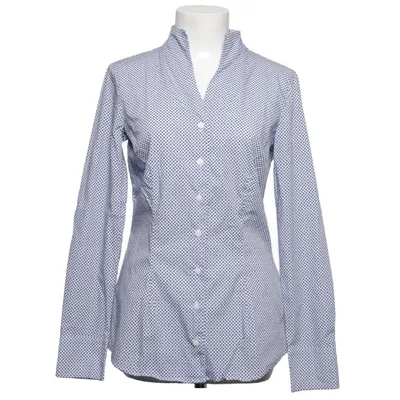 Shirt (Blauw, Wit) van Seidensticker Katoen, Elastaan
