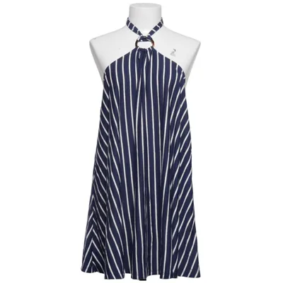 Halterneckklänning (Blå, Vit) från ASOS Bomull, Polyester