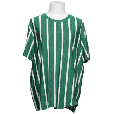 T-shirt (Grøn, Hvid) fra By Malene Birger Elastan, Metallfiber, Polyamid, Viscose