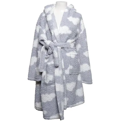 Bademantel (Grau, Weiß) von Loungeable Polyester