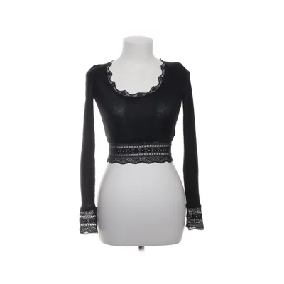 Langærmet t-shirt (Sort) fra Urban Outfitters Elastan, Nylon, Polyester, Viscose
