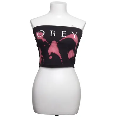 Top tube (Noir, Rose) de Obey Coton, Élasthane