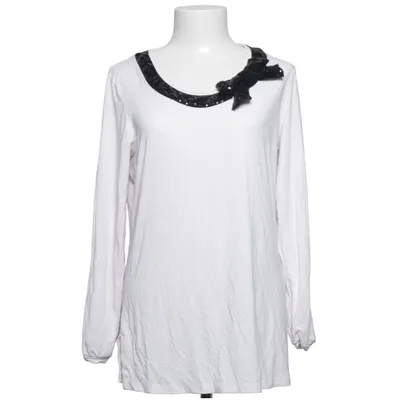 Lange mouwen shirt (Wit, Zwart) van M.Asam Elastaan, Polyester, Viscose
